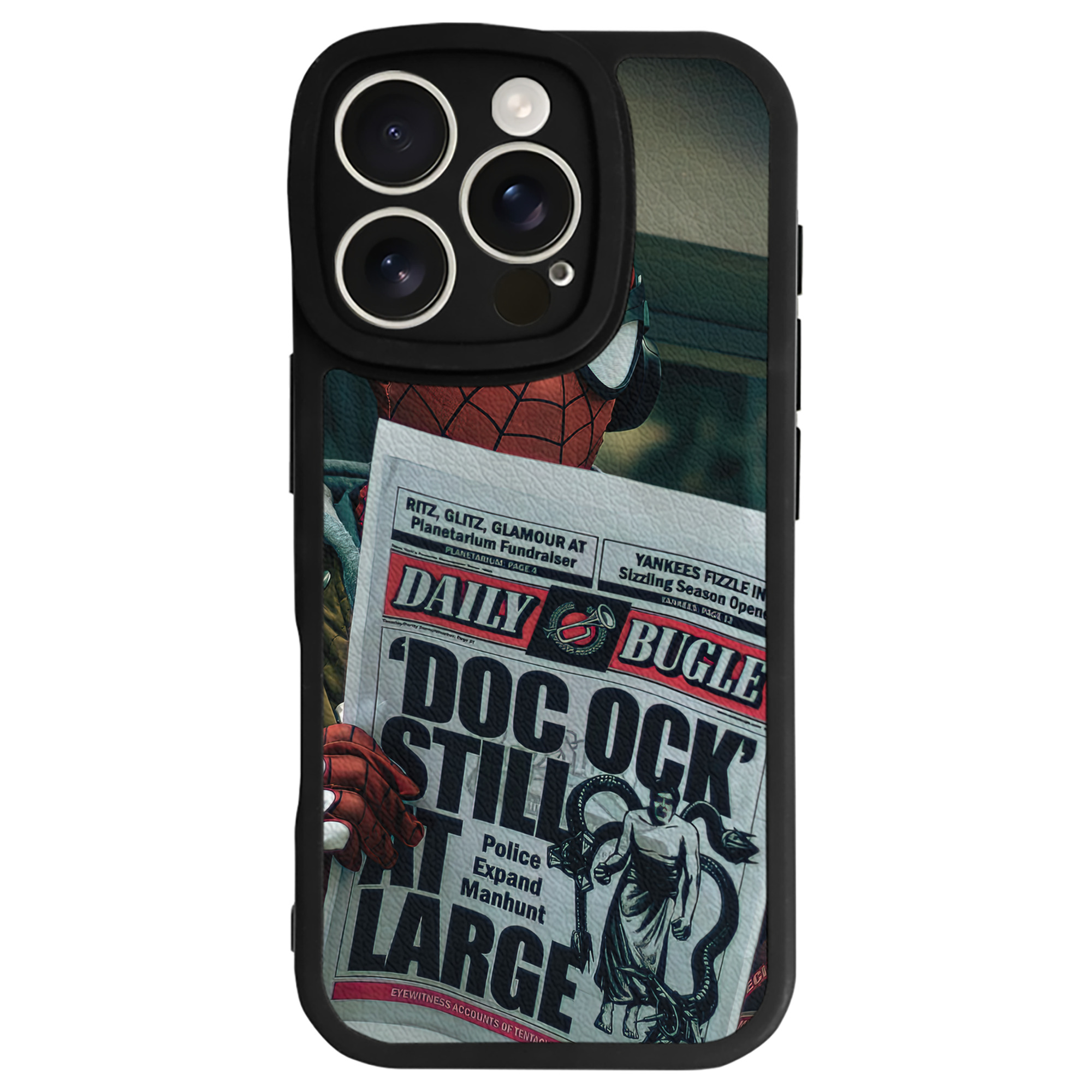 Spider Man スパイダーマン 【iPhone 16シリーズ対応】シリコンスマホケース（レザー調） 材質：シリコン
